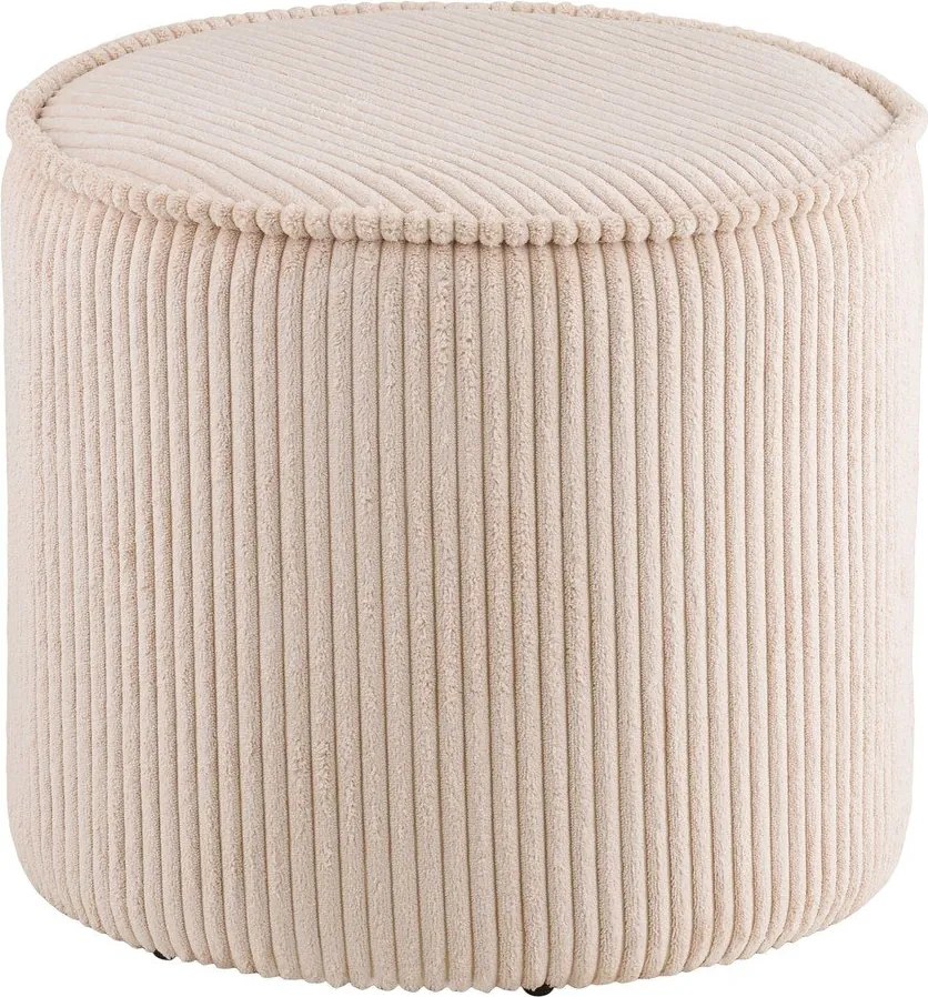 Beżowy sztruksowy puf Taupo – House Nordic