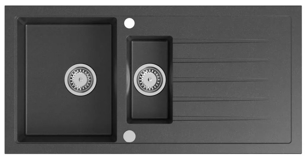 Sapho - Zlew kuchenny 100x50 cm granit/czarny