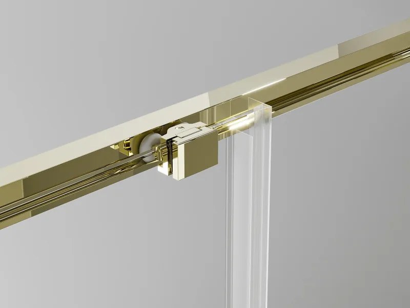 Mexen Exo drzwi prysznicowe podwójne rozsuwane 170 cm, transparent, złote - 8152-170-000-50-00
