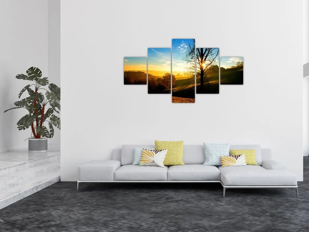Obraz wschodu słońca (125x70 cm)