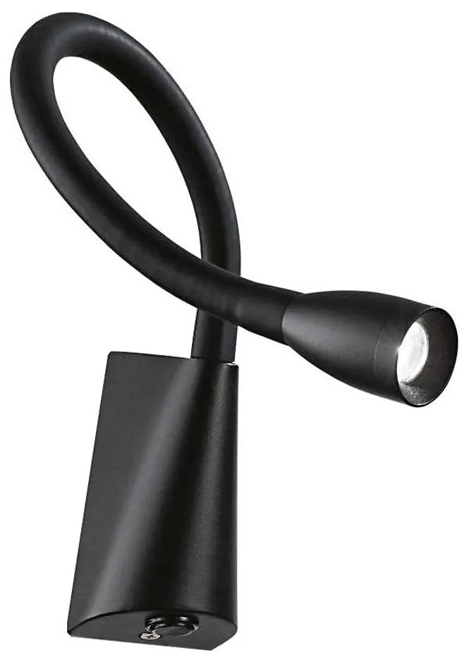 Ideal Lux - LED lampka GOOSE LED/3W/230V CRI 90 czarna, elastyczna