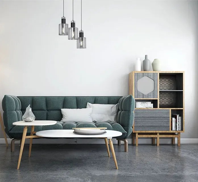 Elegancka szklana lampa wisząca nad stół - A470 E9-B80