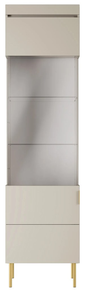 Witryna do salonu Sentia 1D - kaszmir / złoty