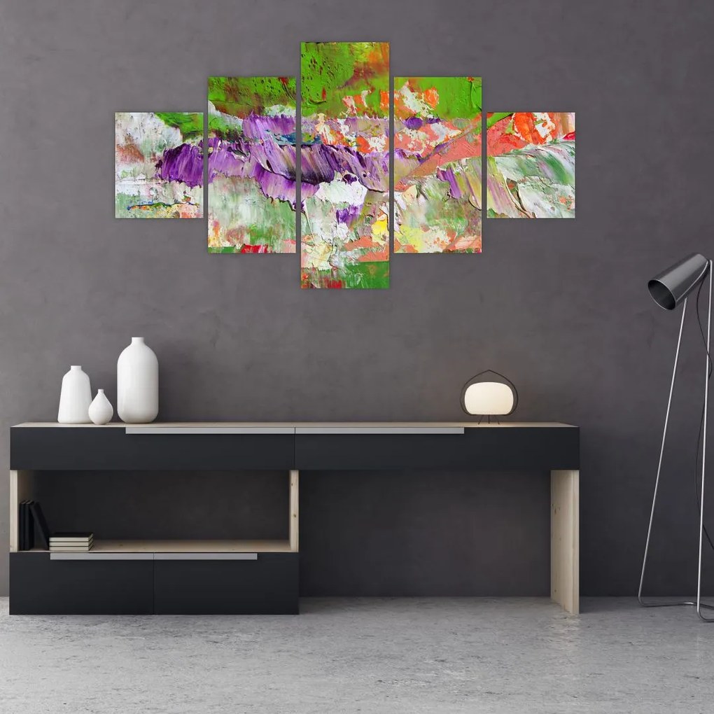 Obraz abstrakcji - malarstwo (125x70 cm)