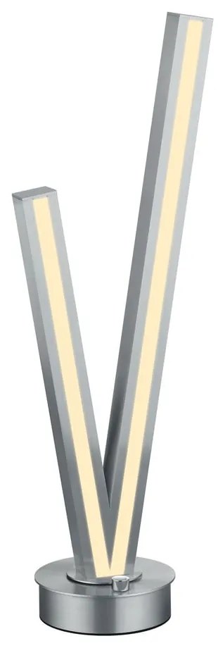 Szara lampa stołowa LED ze sterowaniem głosowym/mobilną aplikacją i metalowym kloszem (wysokość 67,5 cm) Cicanto – CINQUE