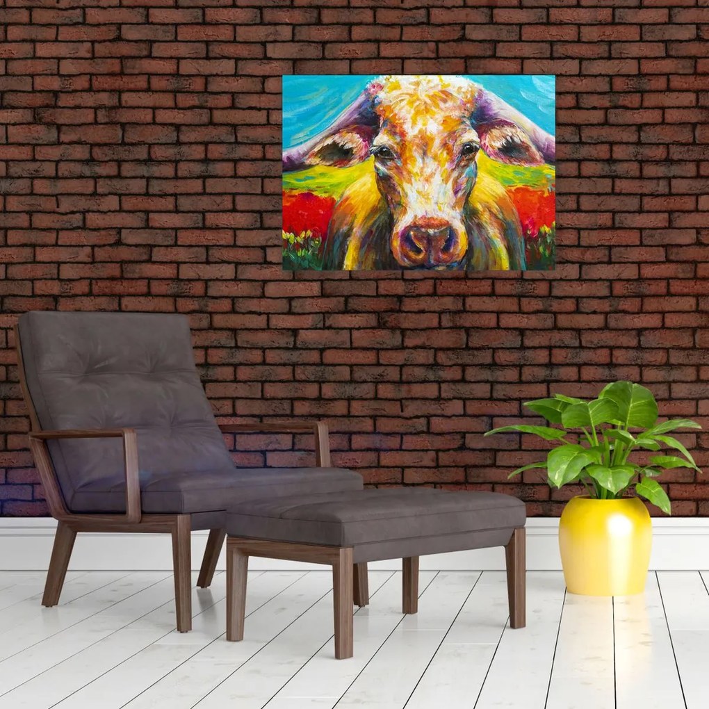 Obraz - Malowana krowa (70x50 cm)