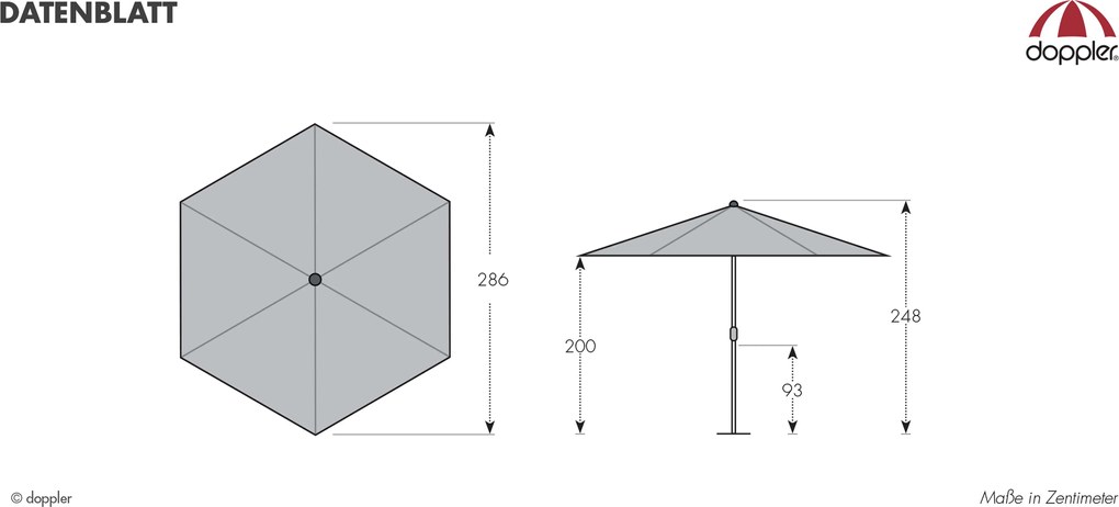 Derby BASIC LIFT NEO parasol ogrodowy 300 cm antracyt