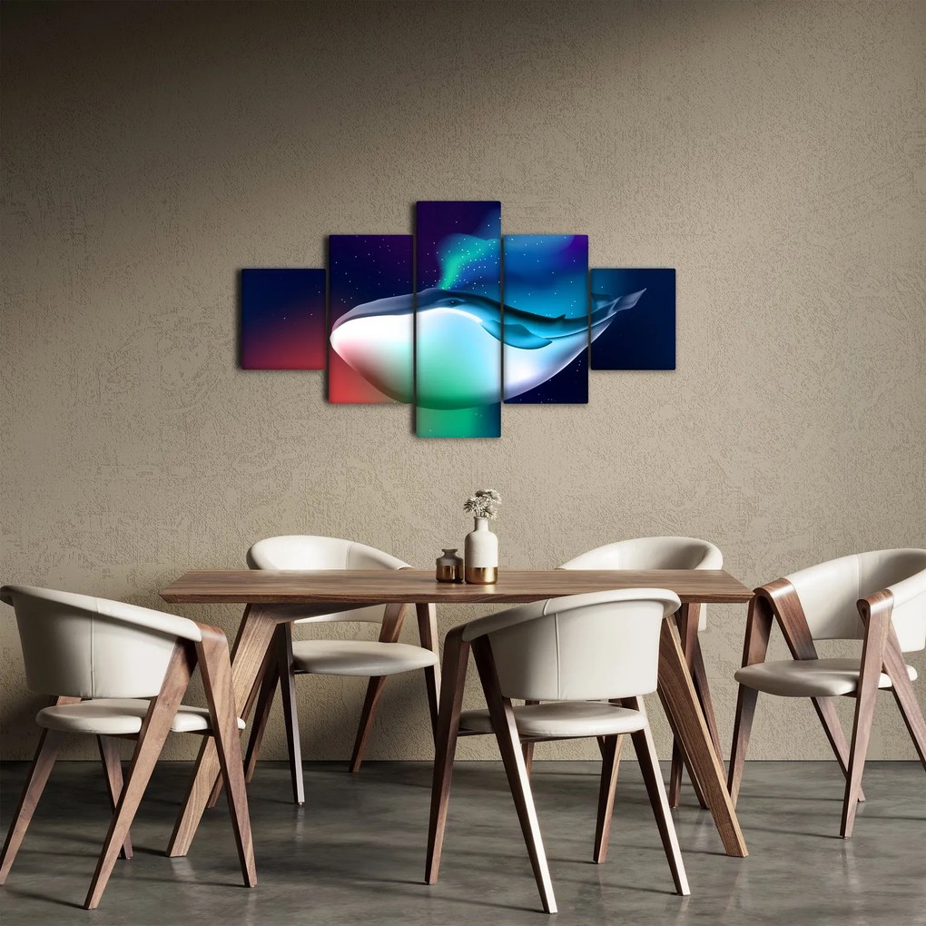 Obraz - Kosmiczny wieloryb (125x70 cm)