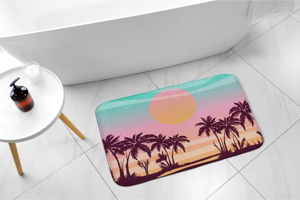 Antypoślizgowy dywanik łazienkowy Antypoślizgowy dywanik łazienkowy Tropikalna plaża