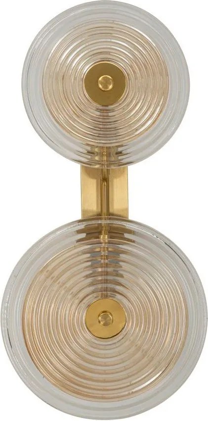 Szklany kinkiet w kolorze złota Venice – Mauro Ferretti