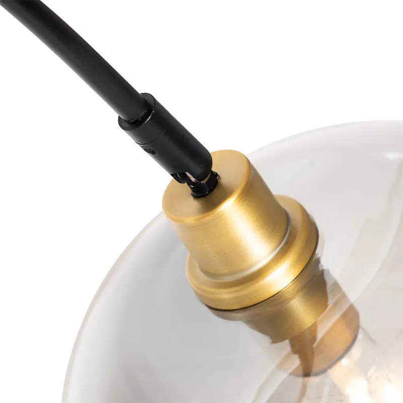 Luk Inteligentna czarna lampa ze złotem i przydymionym szkłem z Wifi G95 - ZuzannaDesignerski Oswietlenie wewnetrzne
