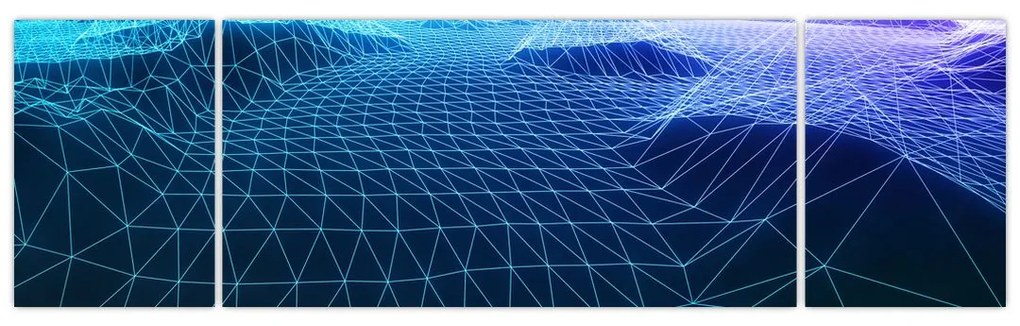 Obraz - Góry w modelu komputerowym (170x50 cm)