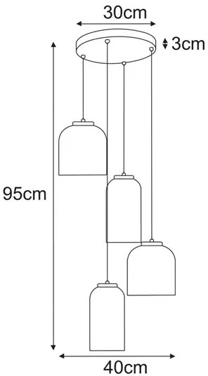 Wisząca lampa grafitowo-beżowa H0-N53