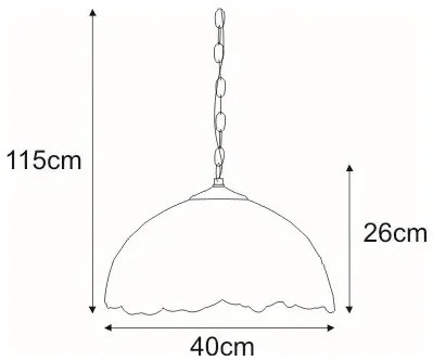 Szklana lampa wisząca z witrażowym kloszem - S998 Estera