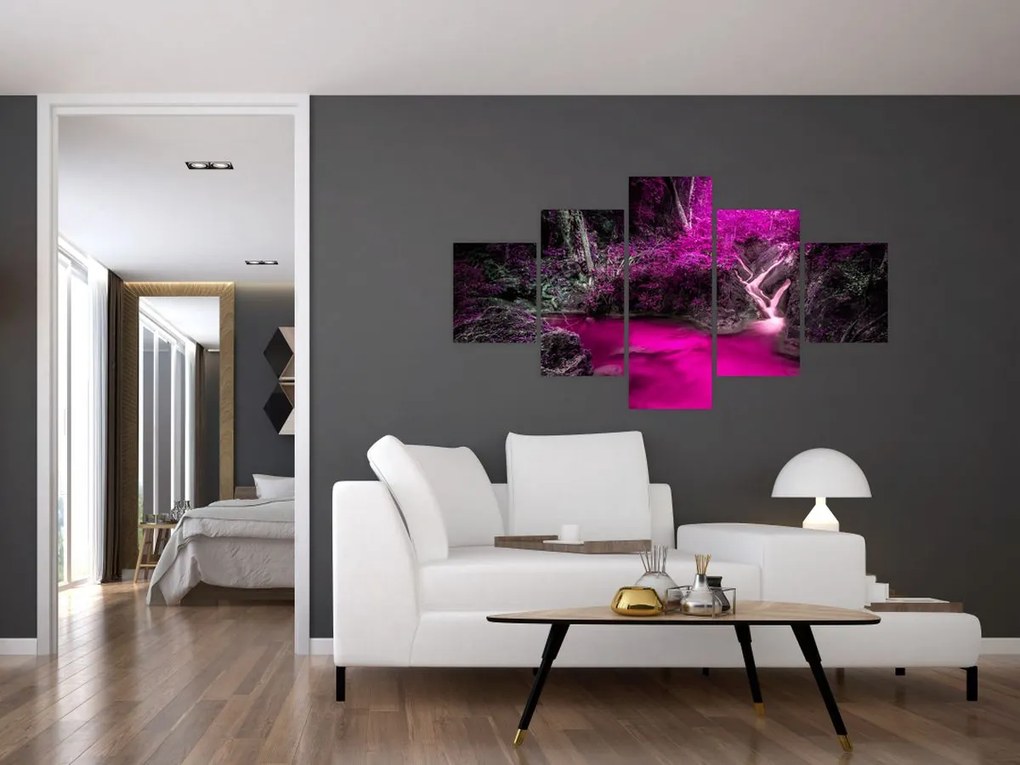 Obraz - Różowy las (125x70 cm)