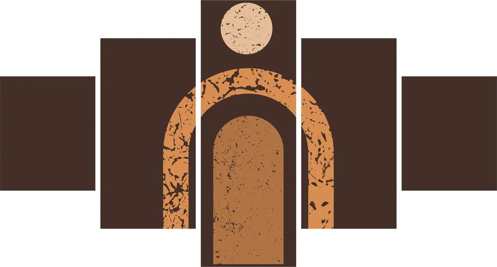 Obraz - Pomarańczowe łuki N⁰3 (125x70 cm)