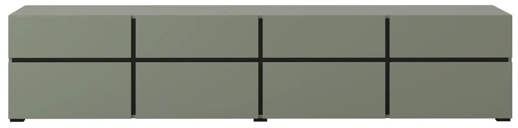 Szafka RTV CROSS 4K4S 225cm zielona/czarna HELVETIA
