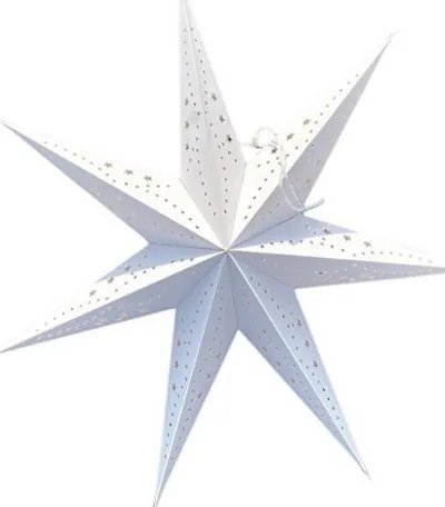 Świąteczna papierowa gwiazda siedmioramienna STARION 60 cm, biała