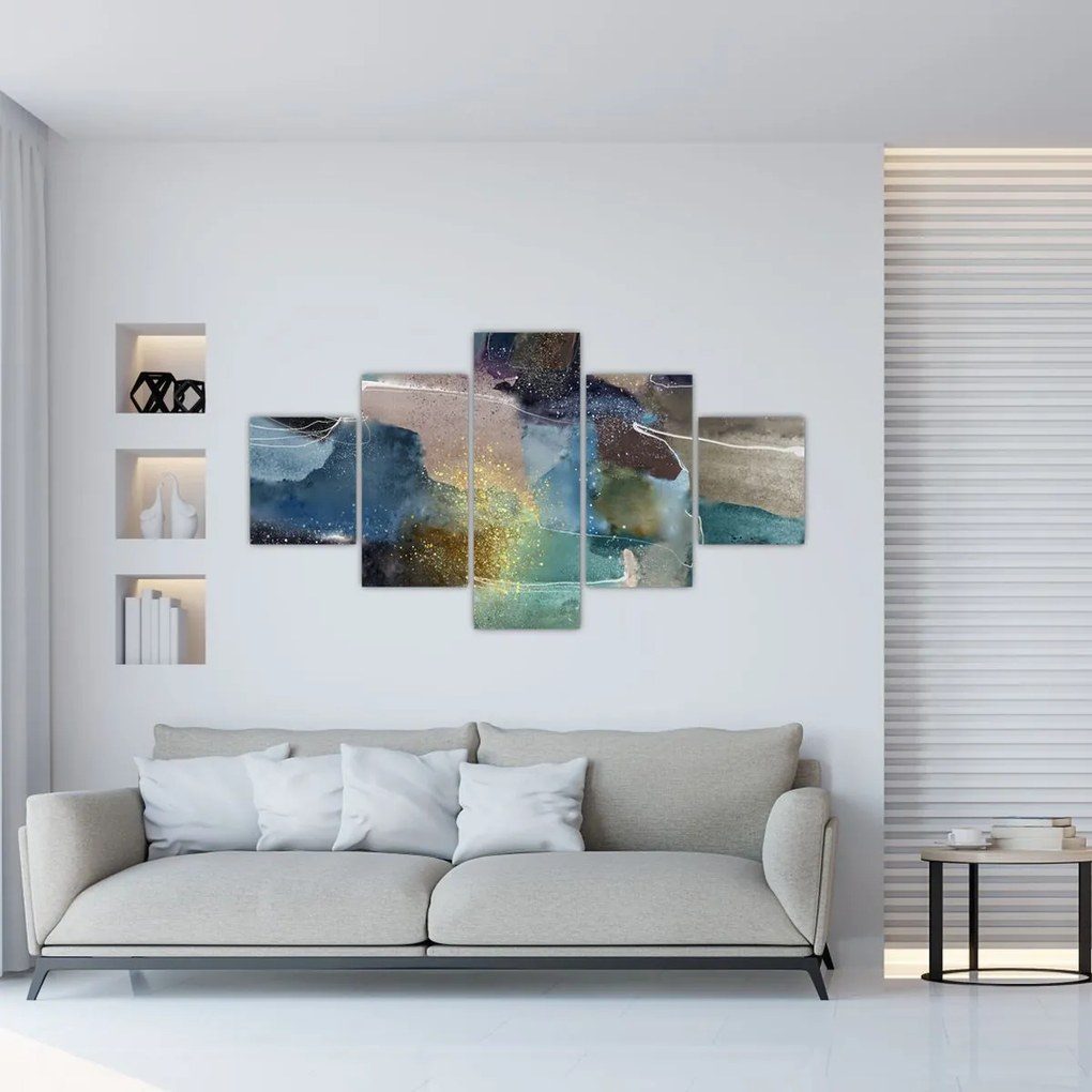 Obraz - Akwarelowa abstrakcja (125x70 cm)
