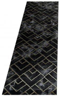 Dywan ekskluzywny Naxos mozaika brązowo- złoty 80 cm x 250 cm