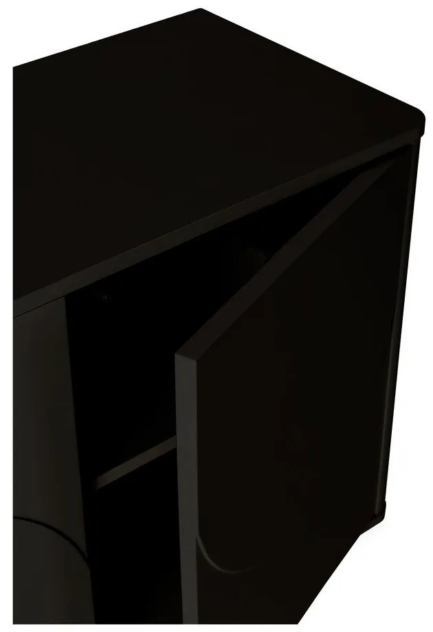 Czarna komoda 180x75x40 cm Solei – MOME