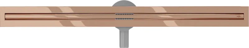 Mexen Flat 360° Slim odpływ liniowy obrotowy 80 cm, różowe złoto - 1641080