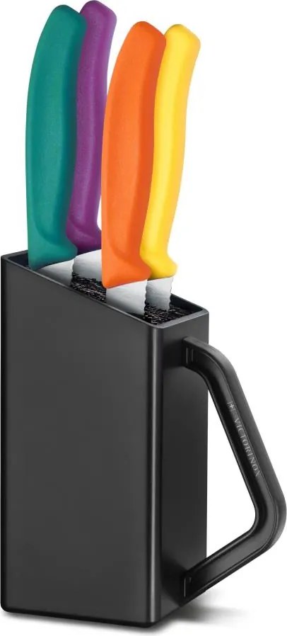 Victorinox - Zestaw noży kuchennych w bloku na noże SWISS CLASSIC 5 szt. wielobarwny