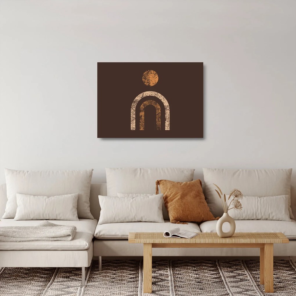 Obraz na szkle - Pomarańczowe łuki N⁰1 (70x50 cm)