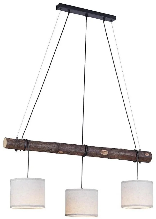 Leuchten Direkt 11238-79 - Lampa wisząca BARK 3xE27/40W/230V
