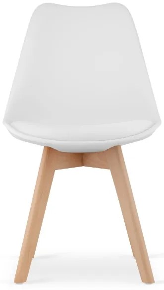 Zestaw do jadalni 1+4, stół KAMI 80x80 biały + krzesło BALI MARK biały