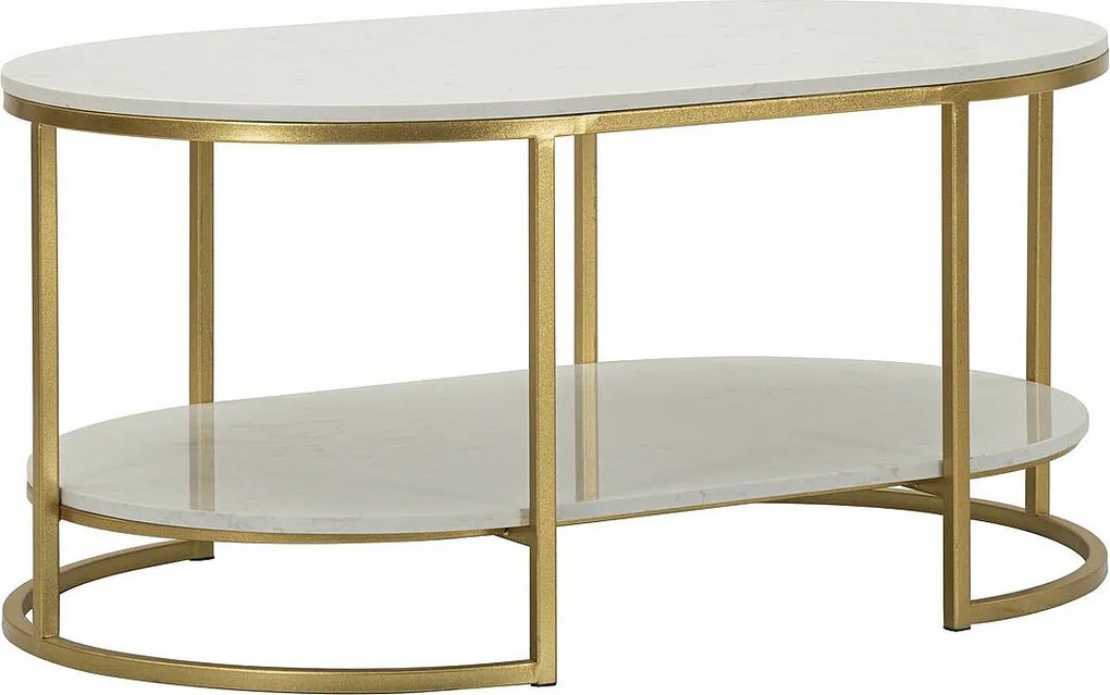 Stolik Kawowy VKH791, Złoto, 90x60x45 cm, Kendra Home