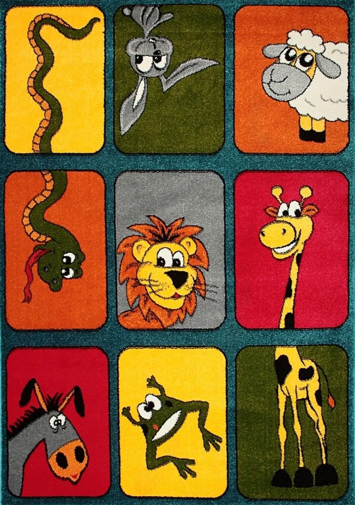 Dywan Koloreo Radosne Zwierzaki 120x170 Prostokąt