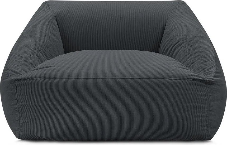 Ciemnoszary sztruksowy worek do siedzenia Lilibet – Bobochic Paris