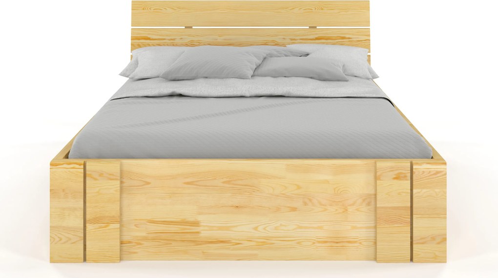 Łóżko sosnowe Visby Arhus High Drawers