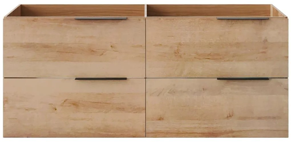 Wisząca szafka pod umywalkę - Jasny naturalny - 120 cm - NISAYA