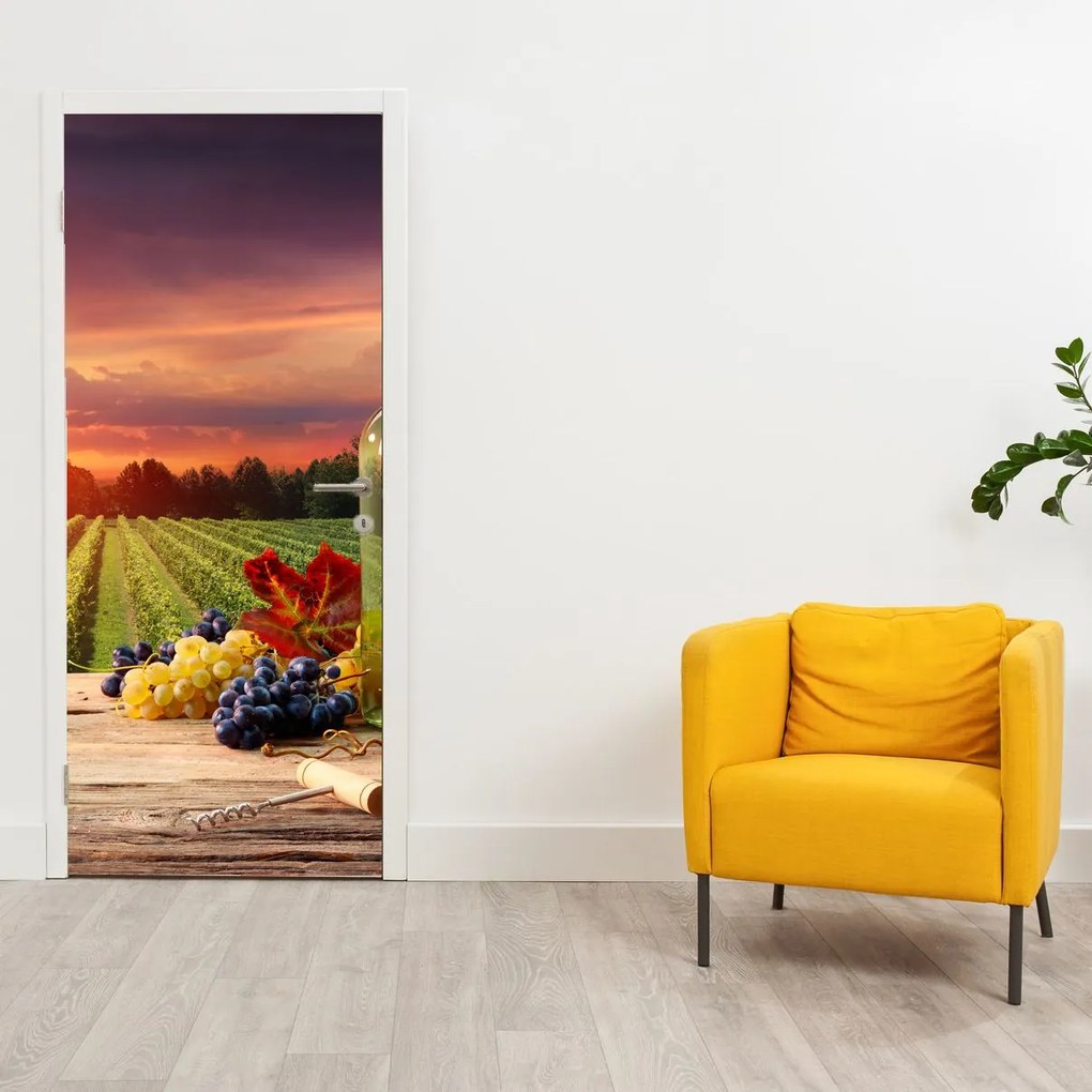 Fototapeta na drzwi - Winnica z winem (95x205cm)