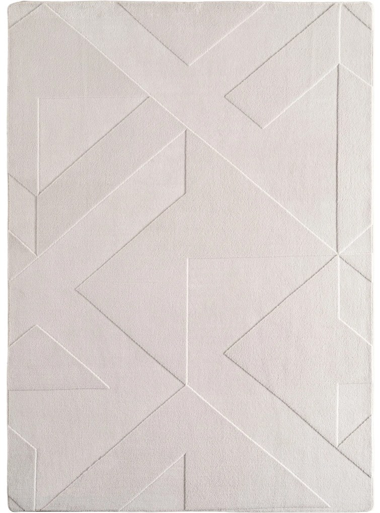 Dywan nowoczesny Pompei 3D Geometryczny kremowy 160 cm x 230 cm