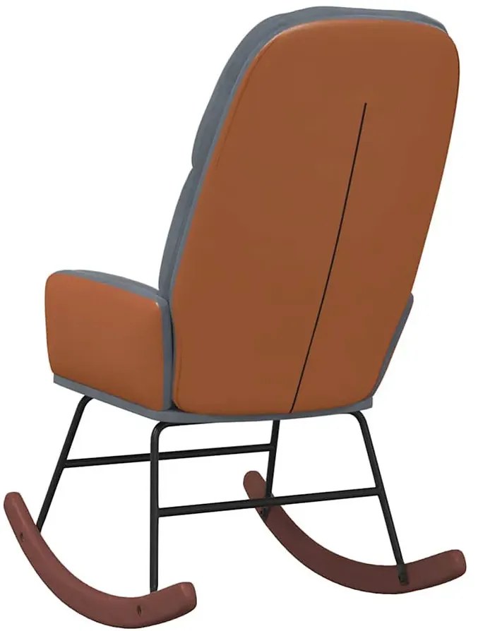 Ciemnoszary tapicerowany fotel bujany S5-K50