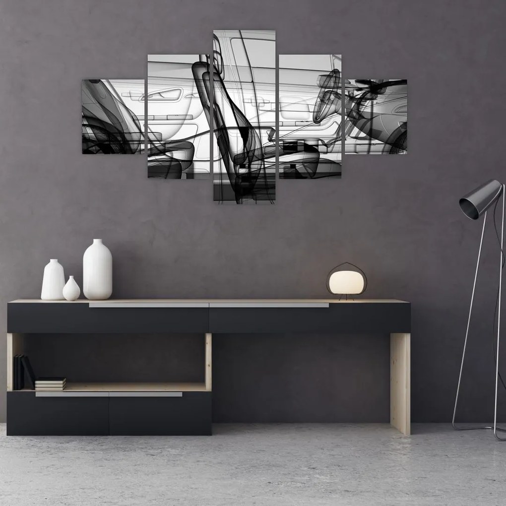 Obraz - Model samochodu 3D (125x70 cm)