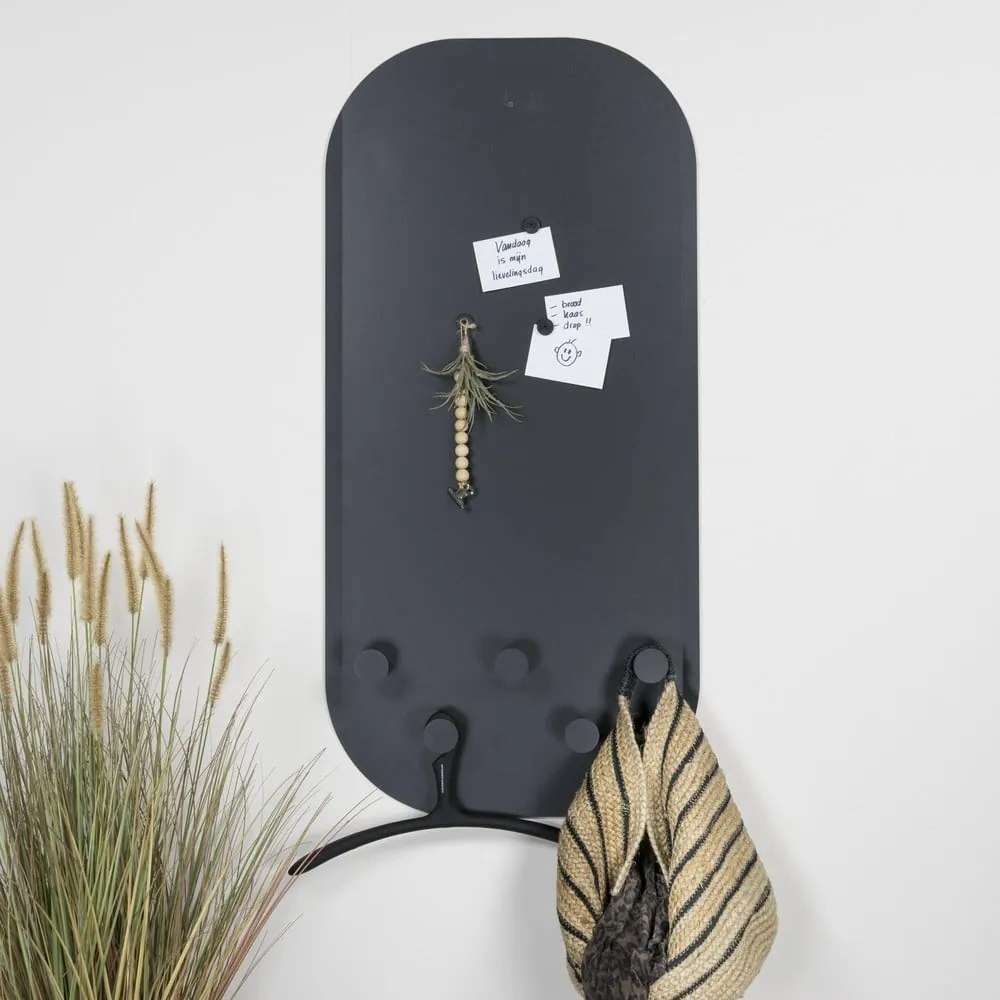 Czarny metalowy wieszak ścienny 55 cm Espen – Spinder Design