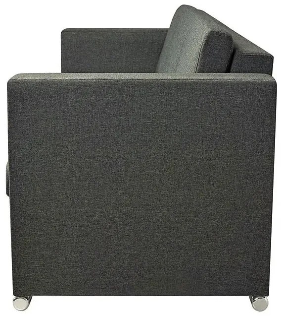 Trzyosobowa ciemnoszara sofa loftowa - Telva 3Q