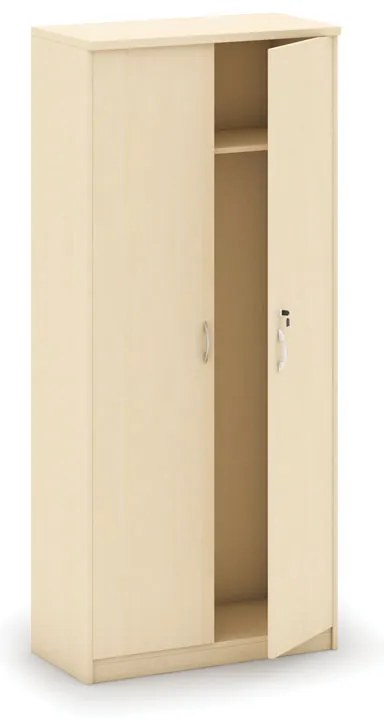 Szafa szatniowa MIRELLI z wysuwanym wieszakiem, 800 x 400 x 1800 mm, brzoza
