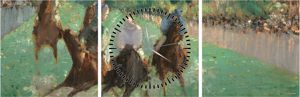 Obraz - Edouard Manet, At the Races, reprodukcje (z zegarem) (90x30 cm)