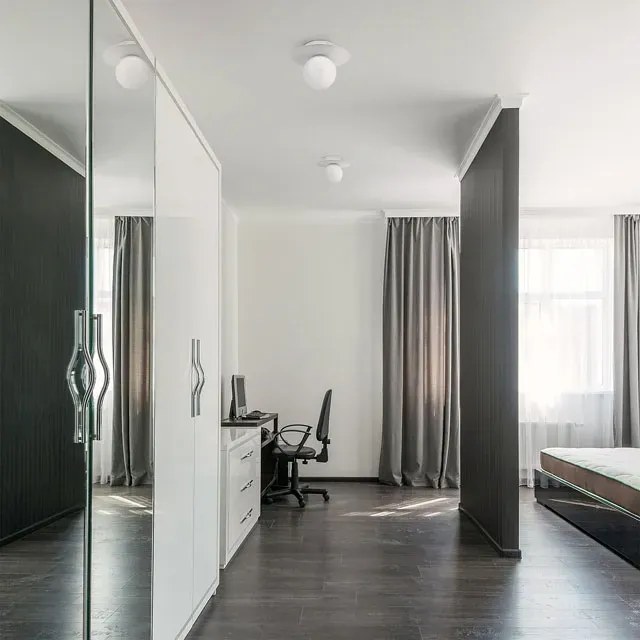 Lampa biała sufitowa plafon kapelusz T9-E61