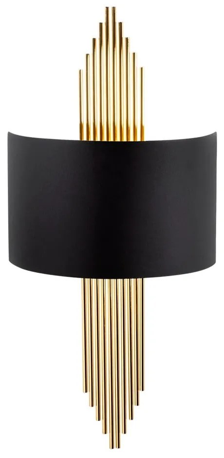 Czarny/w kolorze złota kinkiet Rayi – Opviq lights