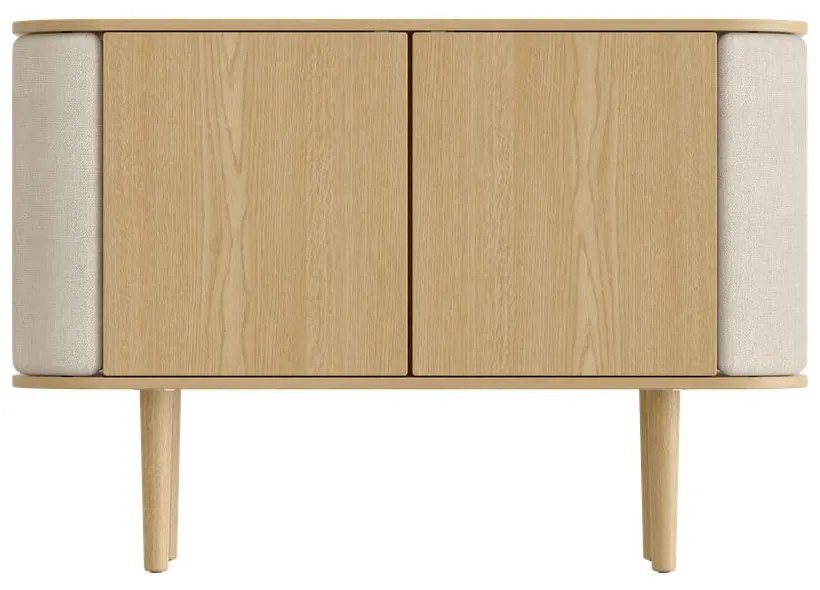 Beżowa niska komoda w dekorze dębu 109x75 cm Treasures – UMAGE