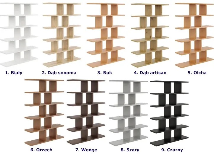 Minimalistyczny regał wiszący lub stojący buk W5-F54