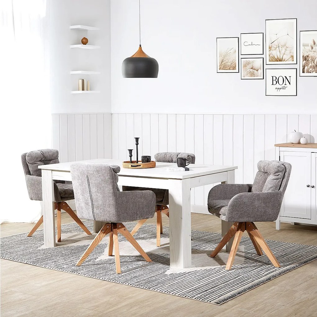Zestaw krzeseł jadalnianych 58,5x84x60 cm Szare krzesła Eames