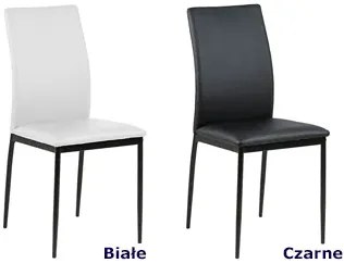 Czarne tapicerowane krzesło metalowe B5-H10
