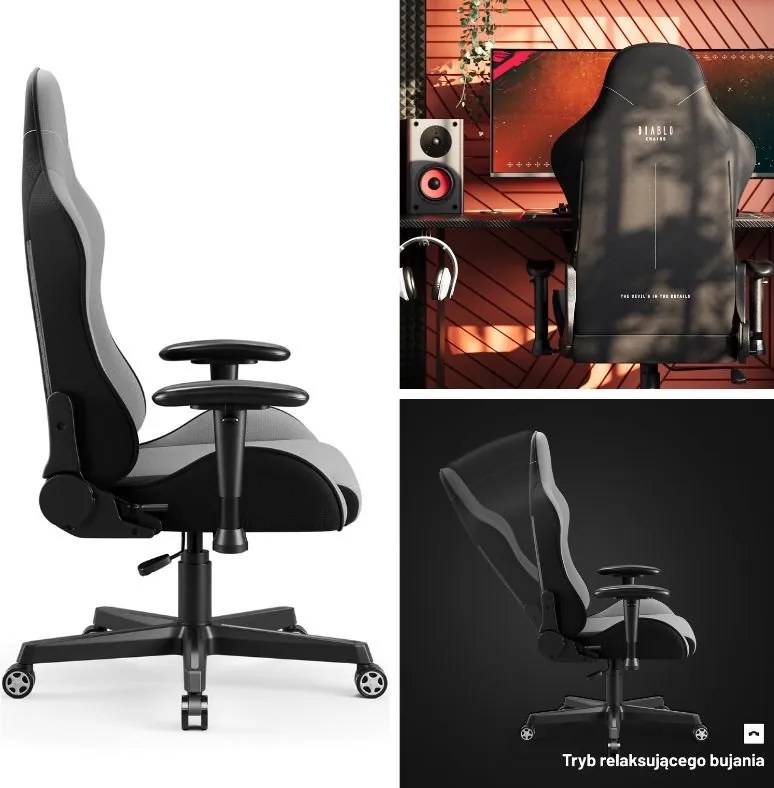 Fotel do gamingu Diablo X-Starter szary